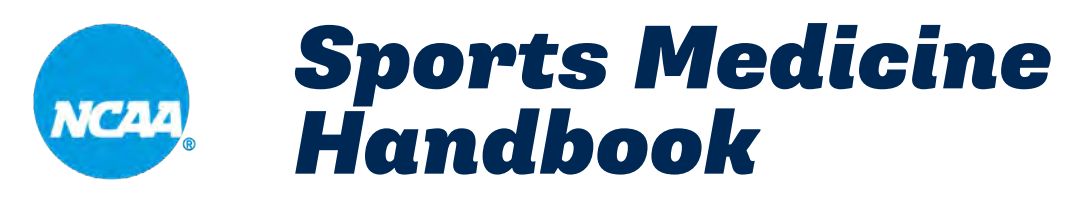 NCAA Sports Medicine Handbook title with the NCAA logo