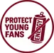Protect Young Fans logo: a crossed-out energy drink can